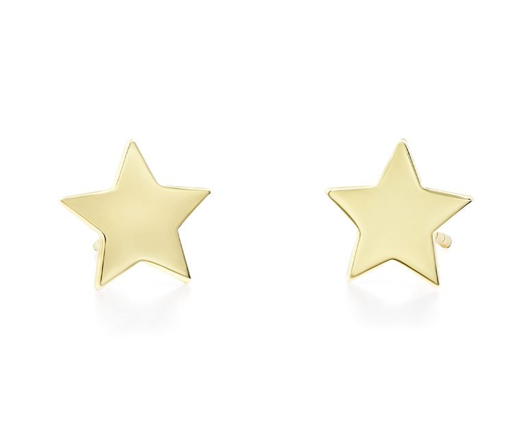 Aros Estrella Oro Amarillo 18k Tamaño: 9 mm. 1.14 gr.